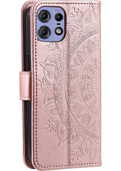 Motorola Moto Kenar 50 Pro Için Flip Case Cüzdan Kılıf Pu Deri Kickstand (Yurt Dışından)