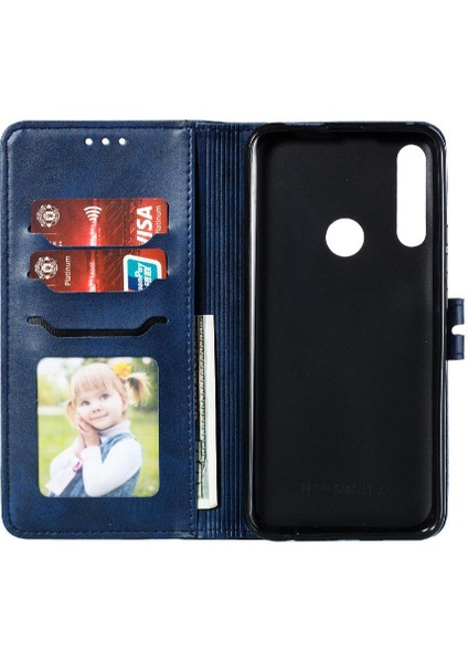 Cüzdan Kılıf Için Huawei P Akıllı Z Kickstand Tüm Yuvarlak Koruma Kartı (Yurt Dışından)