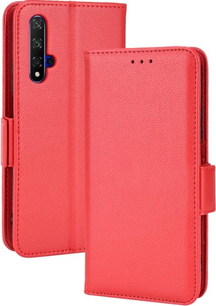 Huawei Nova 5t Manyetik Kart Yuvaları Için Kılıf Tutucu Yan Toka Cüzdan Pu (Yurt Dışından)