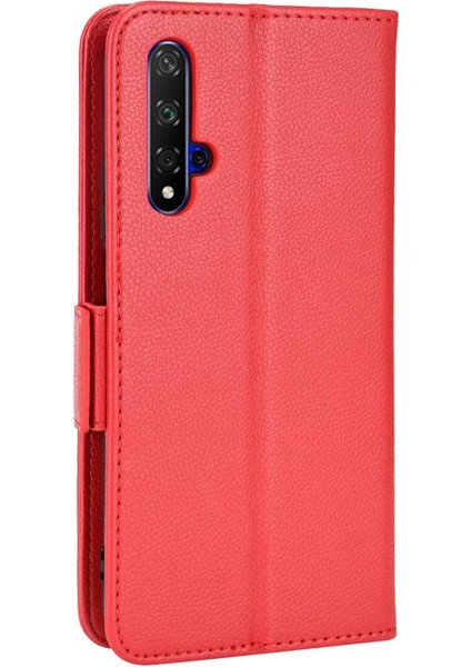 Huawei Nova 5t Manyetik Kart Yuvaları Için Kılıf Tutucu Yan Toka Cüzdan Pu (Yurt Dışından)