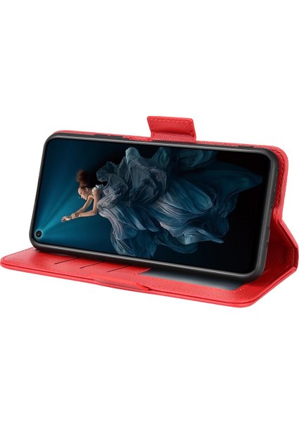 Huawei Nova 5t Manyetik Kart Yuvaları Için Kılıf Tutucu Yan Toka Cüzdan Pu (Yurt Dışından)
