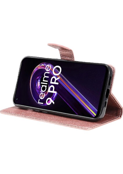 Realme 9 Pro Klasik Düz Renk Için Flip Case ile Yüksek Kaliteli Deri (Yurt Dışından)