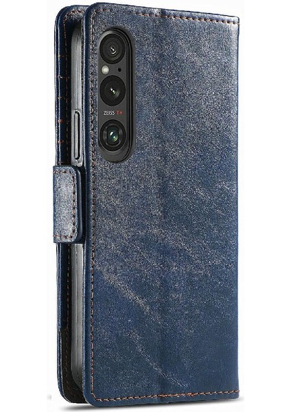 Sony Xperia 1 V Çok Renkli Ekleme Iş Çoklu Kart Için Flip Case (Yurt Dışından)