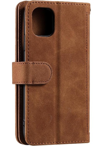 Iphone 15 Için Flip Case Pro Max 9 Kart Yuvaları Pu Deri Kickstand Cüzdan (Yurt Dışından)