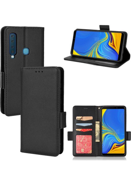 Samsung Galaxy A9 2018 Pu Deri Manyetik Kart Yuvaları Tutucu Yan (Yurt Dışından) modelleri