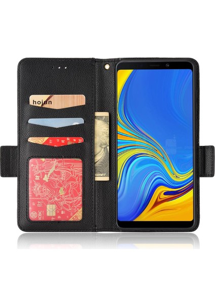 Samsung Galaxy A9 2018 Pu Deri Manyetik Kart Yuvaları Tutucu Yan (Yurt Dışından) fırsatları