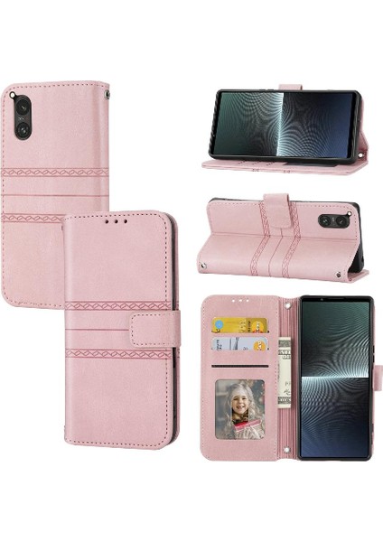 Sony Xperia 5 V Manyetik Kapatma Darbeye Koruyucu Pu Için Flip Case (Yurt Dışından)