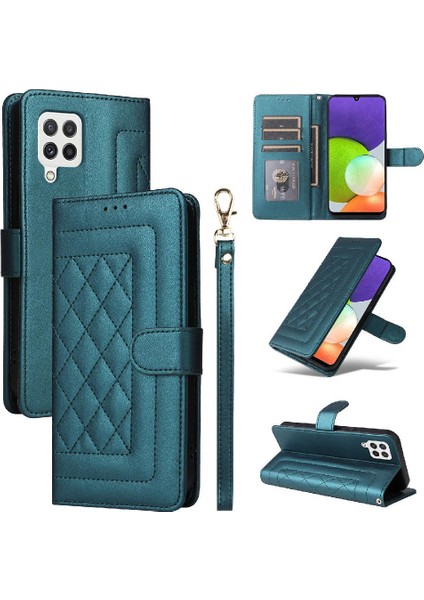 Samsung Galaxy A22 4g Için Flip Case Basit Iş Kapak Deri (Yurt Dışından)