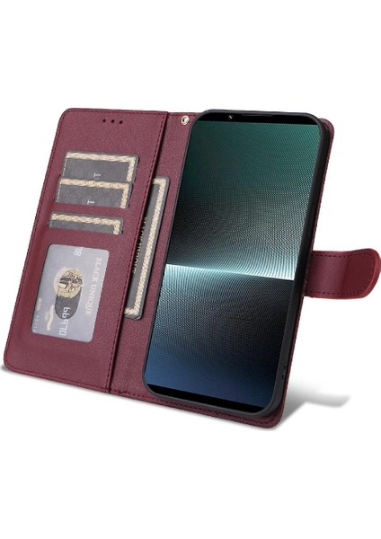 Sony Xperia 1 V Için Flip Case Deri Kılıf Kapak Çevirin Cüzdan Basit (Yurt Dışından)