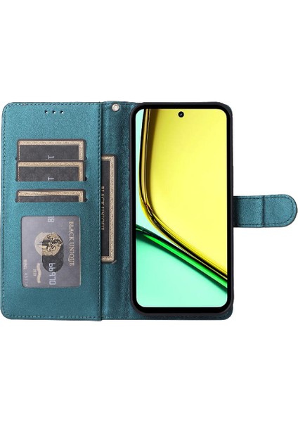 Realme C67 4g Darbeye Dayanıklı Basit Iş Cüzdan Deri Için Flip Case (Yurt Dışından) modelleri