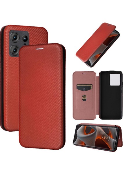 Motorola Moto Kenar 50 Pro Kart Ekleme Deri Folio Flip Case Için Kılıf (Yurt Dışından)