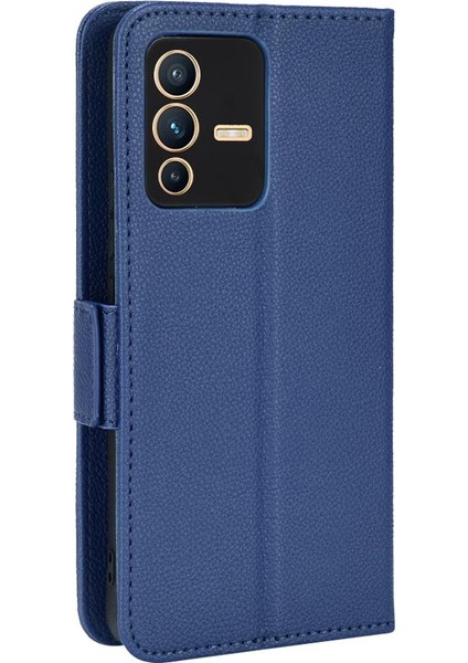 Vivo V23 5g Için Kılıf Manyetik Pu Deri Cüzdan Kart Yuvaları Tutucu Yan (Yurt Dışından)