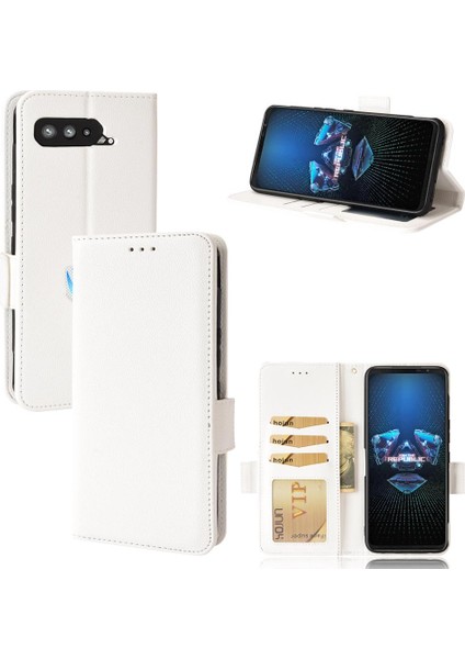 Asus Rog Telefon 5 Için Kılıf Manyetik Kart Yuvaları Tutucu Yan Toka Pu Cüzdan (Yurt Dışından)