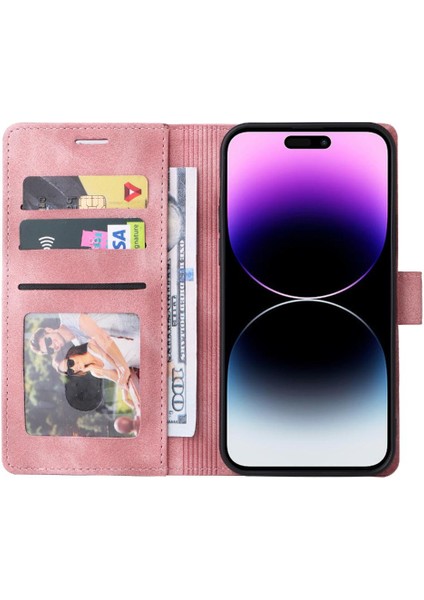 Iphone 14 Için Flip Case Pro Max Kapak Çevirin Cüzdan Darbeye Deri Kılıf (Yurt Dışından)