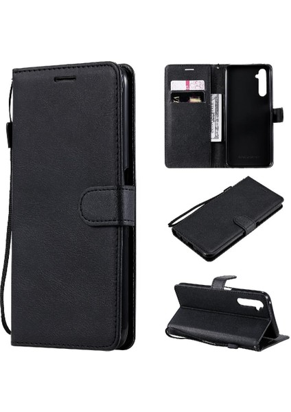 Kart Yuvası Katı ile Realme 6 Pro Iş Cüzdan Telefon Kılıfı Için Flip Case (Yurt Dışından)