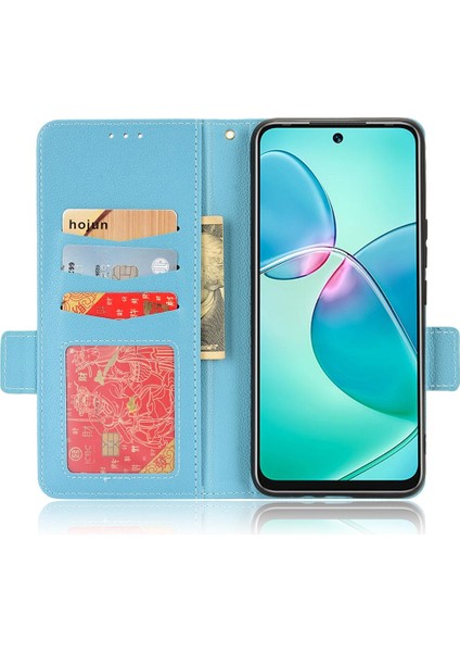 BDT Boutique Infinix Sıcak 12 Oyun Pu Deri Yan Toka Kart Yuvaları Tutucu (Yurt Dışından)