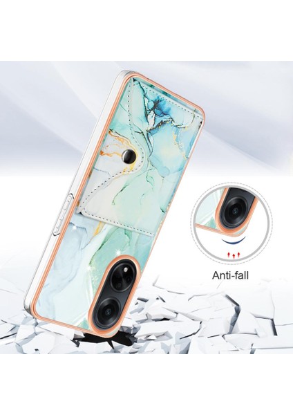 Oppo A98 Kart Yuvaları Için Kılıf Yumuşak Tpu Tampon Mermer Ince Cüzdan (Yurt Dışından) indirimleri