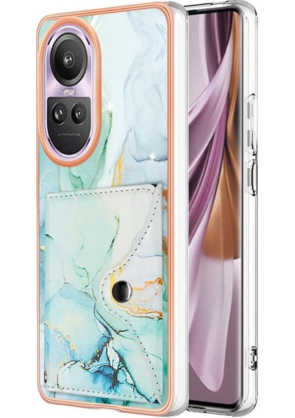 Oppo Oppo 10 Pro 5g Yumuşak Tpu Tampon Kart Yuvaları Için Kılıf Ince Cüzdan Mermer (Yurt Dışından)