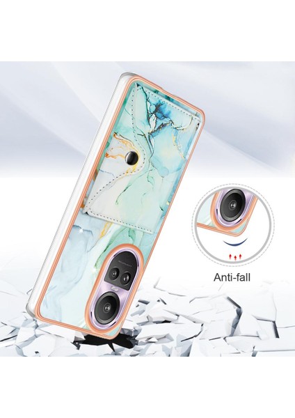 Oppo Oppo 10 Pro 5g Yumuşak Tpu Tampon Kart Yuvaları Için Kılıf Ince Cüzdan Mermer (Yurt Dışından) modelleri