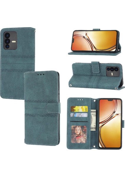 Vivo V23 5g Manyetik Kapatma Kickstand Pu Deri Cüzdan Için Flip Case (Yurt Dışından)