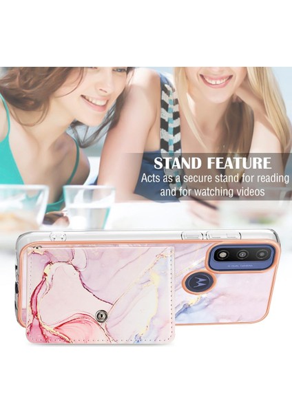 Motorola Moto G Güç 2022 Yumuşak Tpu Tampon Kart Yuvaları Için Kılıf Ince Cüzdan (Yurt Dışından) modelleri