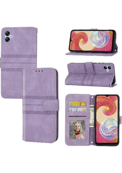 Samsung Galaxy M04 Darbeye Koruyucu Cüzdan Kılıf Pu Için Flip Case (Yurt Dışından)