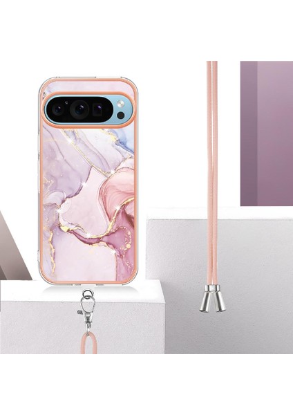 Google Piksel 9 Tampon Anti-Scratch Yumuşak Mermer Crossbody Kordon Için Kılıf (Yurt Dışından) modelleri