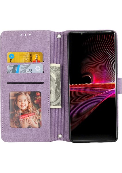 Sony Xperia 1 V Pu Deri Cüzdan Kılıf Için Flip Case Manyetik Kapatma (Yurt Dışından)