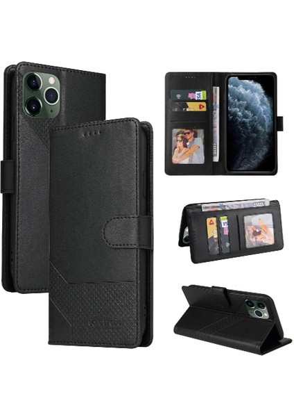 Iphone 11 Pro Max Premium Deri Üç Kart Yuvaları Için Flip Case (Yurt Dışından)