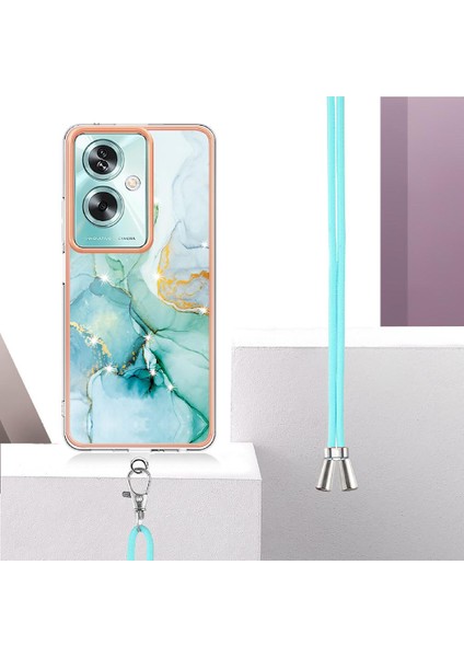 Oppo A2 5g Için Kılıf Anti-Scratch Yumuşak Tampon Crossbody Kordon Askısı Mermer (Yurt Dışından)