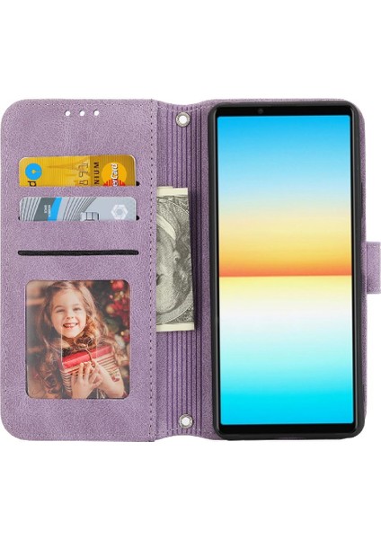 Sony Xperia 10 V Darbeye Koruyucu Pu Deri Cüzdan Için Flip Case (Yurt Dışından)