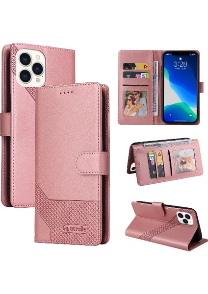 Iphone 13 Için Flip Case Pro Üç Kart Yuvaları Kickstand Premium Deri (Yurt Dışından)