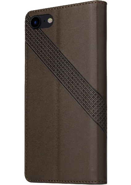 Iphone 7/8 Kickstand Premium Deri Üç Kart Yuvaları Için Flip Case (Yurt Dışından)