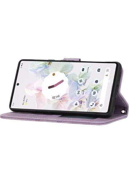 Google Piksel 8 Darbeye Koruyucu Kickstand Pu Deri Için Flip Case (Yurt Dışından)