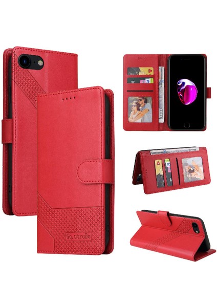 Iphone 7/8 Kickstand Premium Deri Üç Kart Yuvaları Için Flip Case (Yurt Dışından)