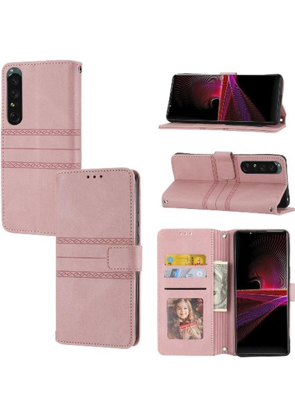 Sony Xperia 1 V Pu Deri Cüzdan Kılıf Için Flip Case Manyetik Kapatma (Yurt Dışından)