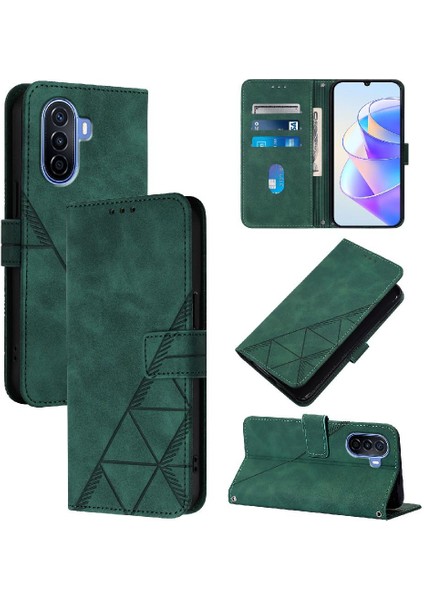 Huawei Nova Y70 Artı Flip Folio Kitap Koruyucu Pu Deri Cüzdan (Yurt Dışından)