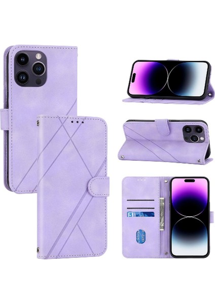 Iphone 13 Için Filp Durumda Pro Max Bilek Kayışı Pu Deri Kapak Kickstand (Yurt Dışından)