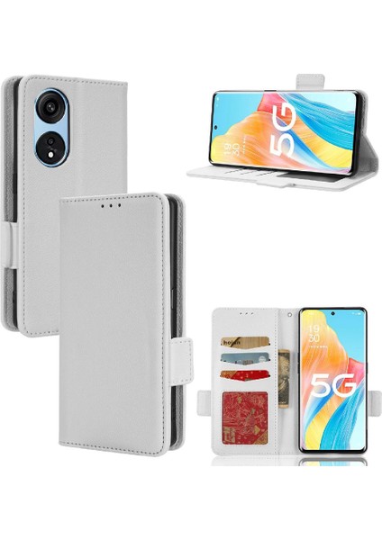 Oppo Için Kılıf Oppo 8t 5g Pu Deri Manyetik Kart Yuvaları Tutucu Cüzdan Yan (Yurt Dışından)