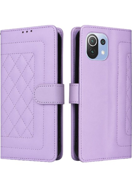 Xiaomi 11 Lite Için Flip Case Cüzdan Darbeye Basit Iş Kapak Çevirin (Yurt Dışından)