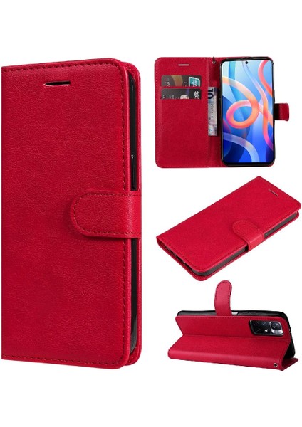 BDT Boutique Xiaomi Redmi Not 11 Için Flip Case 5g Klasik Düz Renk Iş Cüzdan (Yurt Dışından)