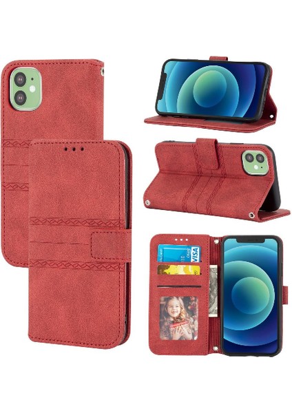 Iphone 11 Için Flip Case Darbeye Koruyucu Kickstand Pu Deri Cüzdan (Yurt Dışından)