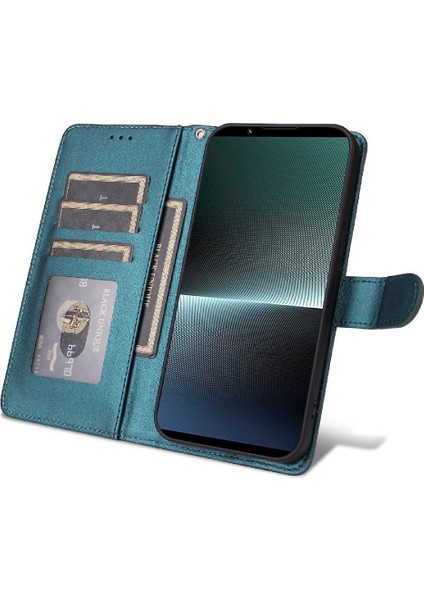 Sony Xperia 1 V Için Flip Case Deri Kılıf Kapak Çevirin Cüzdan Basit (Yurt Dışından)