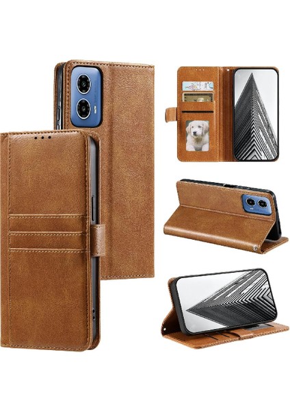 Motorola Moto G54 5g Kickstand Pu Deri 6 Kart Yuvaları Için Flip Case (Yurt Dışından)