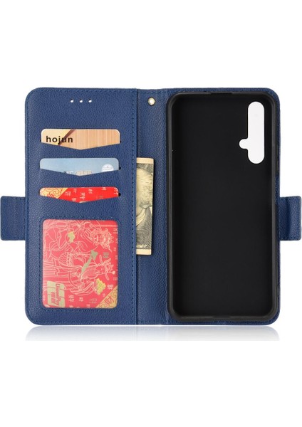 Huawei Nova 5t Manyetik Kart Yuvaları Için Kılıf Tutucu Yan Toka Cüzdan Pu (Yurt Dışından)