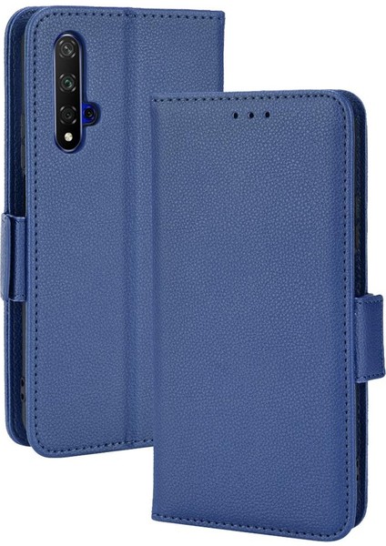 Huawei Nova 5t Manyetik Kart Yuvaları Için Kılıf Tutucu Yan Toka Cüzdan Pu (Yurt Dışından)