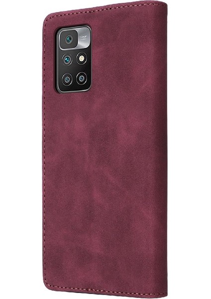 BDT Boutique Xiaomi Redmi 10 Için Flip Case Darbeye Kapak Cüzdan Basit Deri (Yurt Dışından)