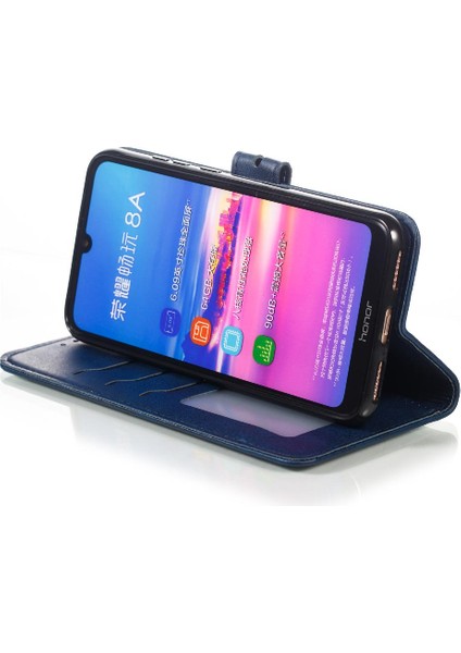 Cüzdan Kılıf Için Huawei Y6 2019 Kabartmalı Kart Tutucu Kickstand Tüm Yuvarlak (Yurt Dışından)