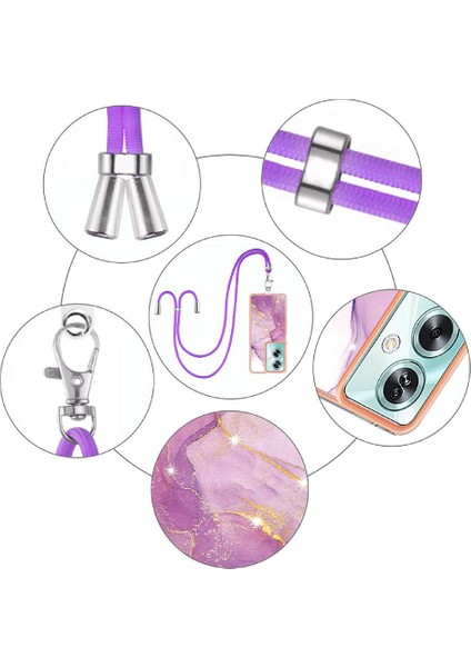 Oppo A79 5g Tampon Anti-Çizik Yumuşak Mermer Crossbody Kordon Için Kılıf (Yurt Dışından) fırsatları