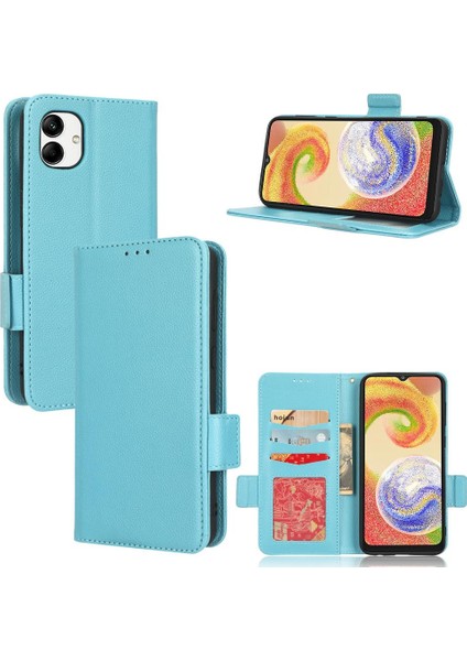 Samsung Galaxy A04 4g Kart Yuvaları Için Kılıf Tutucu Yan Toka Pu Deri (Yurt Dışından)